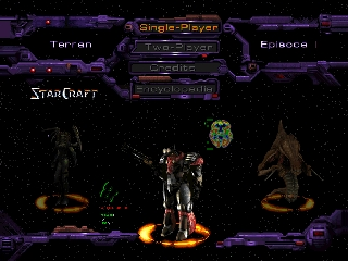 StarCraft 64 (USA) Title Screen